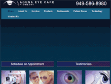 Tablet Screenshot of lagunaeye.com